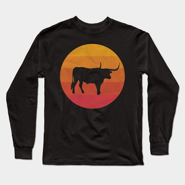 Vintage Longhorn Long Sleeve T-Shirt by ChadPill